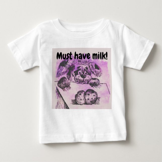 Camiseta De Bebé Need Milk (Anverso)