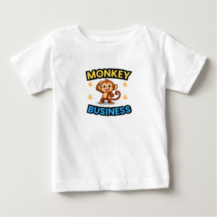 Camiseta De Bebé Negocios de Monos Divertidos