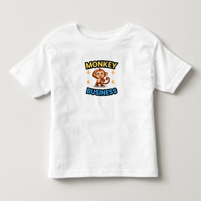Camiseta De Bebé Negocios de Monos Divertidos (Anverso)