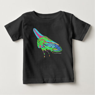 Camiseta de bebé (negra) - Saltamontes de roble