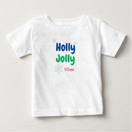 Camiseta De Bebé Negrita Holly Jolly