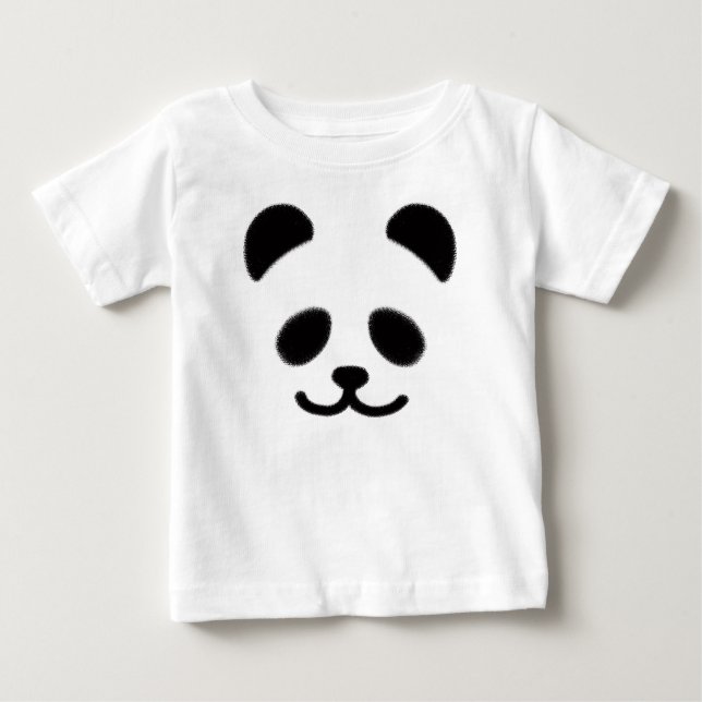 Camiseta De Bebé Negro de la panda (Anverso)
