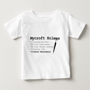 Camiseta De Bebé Negro de Mycroft