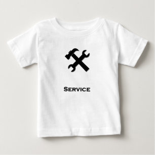 Camiseta De Bebé Negro del servicio de la llave de martillo