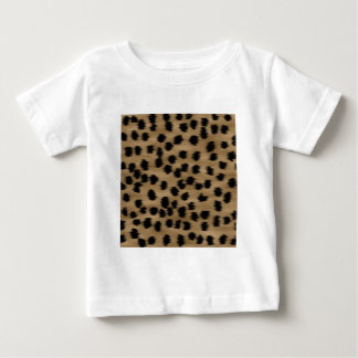 Camiseta De Bebé Negro y modelo de la impresión del guepardo de