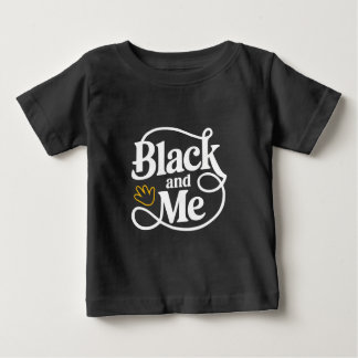 Camiseta De Bebé Negro y yo - Diseño audaz de tipografía Minimalist
