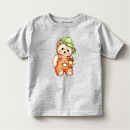 Camiseta De Bebé Nena erizo con traje de naranja de Natasha Us