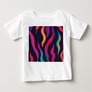 Camiseta De Bebé Neon Fire Flame