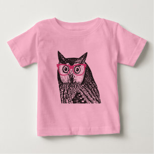 Camiseta De Bebé Nerd Bird Vintage Graphic Owl Baby Creeper