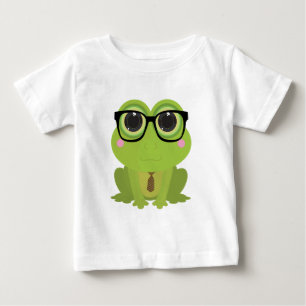Camiseta De Bebé Nerd de rana