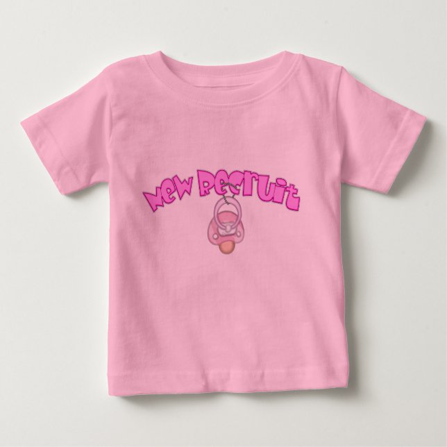Camiseta De Bebé New Recruit (pink) (Anverso)