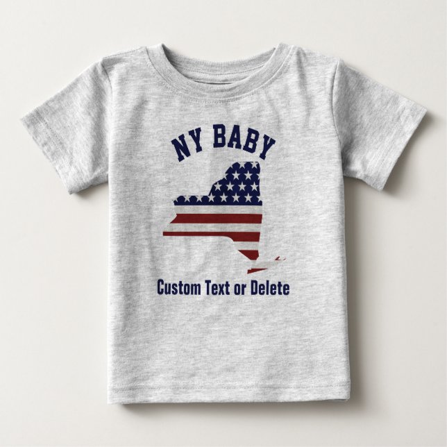 Camiseta De Bebé New York | Bandera Patriótica de los Estados Unido (Anverso)