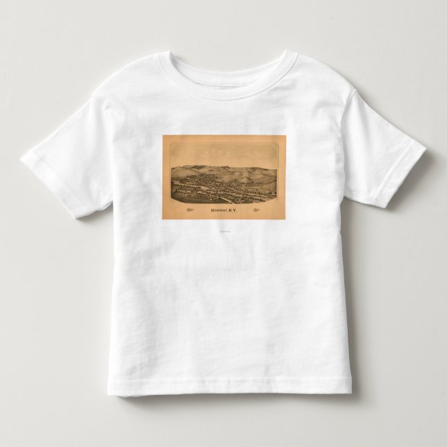 Camiseta De Bebé Newport, nuevo YorkPanoramic MapNewport, NY (Anverso)