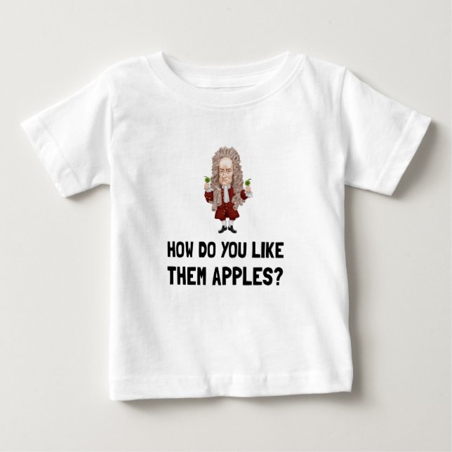 Camiseta De Bebé Newton tiene gusto de ellos las manzanas (Anverso)