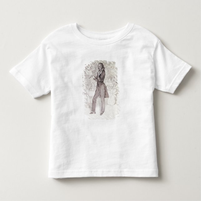 Camiseta De Bebé Niccolo Paganini, violinista (Anverso)
