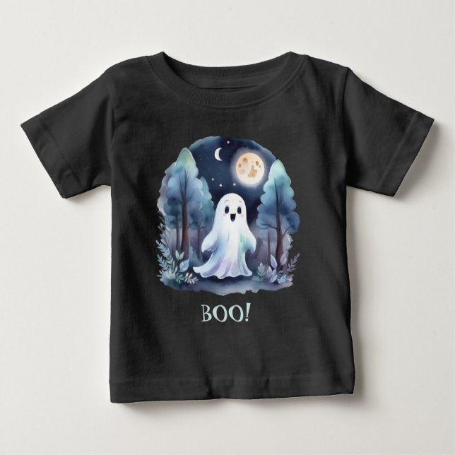 Camiseta De Bebé Niedliches Gespenst Geist im Wald (Anverso)