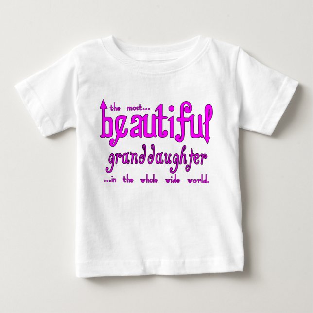 Camiseta De Bebé Nieta hermosa de las fiestas de Navidad del (Anverso)