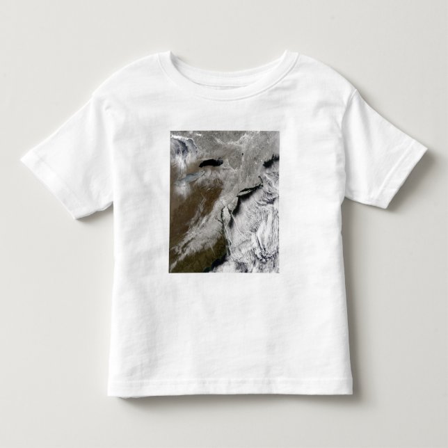 Camiseta De Bebé Nieve a través del noreste de Estados Unidos (Anverso)