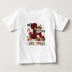 Camiseta De Bebé Nieve acuarela de Navidades elegantes