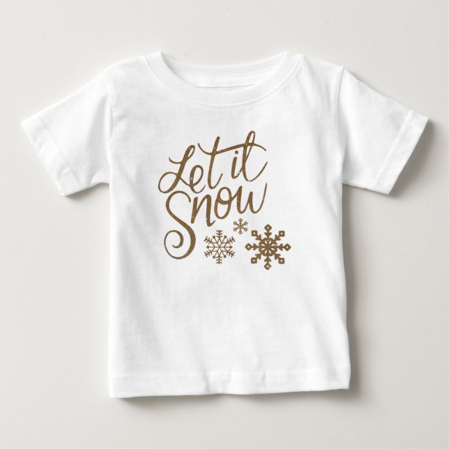 Camiseta De Bebé Nieve de invierno de vacaciones para navidades (Anverso)