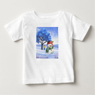 CAMISETA DE BEBÉ NIEVE DIVERSIÓN EN UN DÍA DE INVIERNO