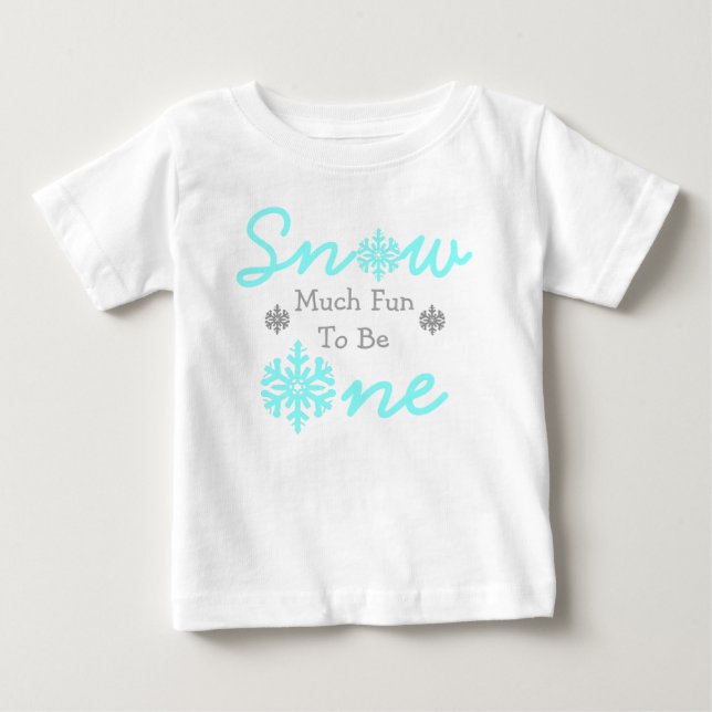 Camiseta De Bebé Nieve Mucho Diversión Para Ser Uno (Anverso)