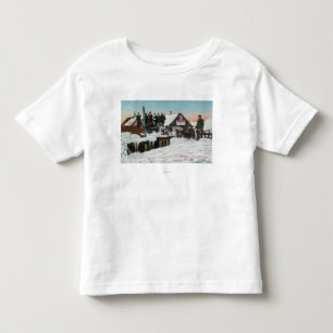 Camiseta De Bebé Nieve sobre la casa TopsNome, AK