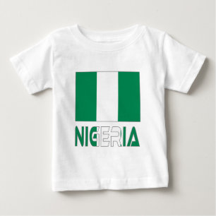 Camiseta De Bebé Nigeria con la bandera nigeriana