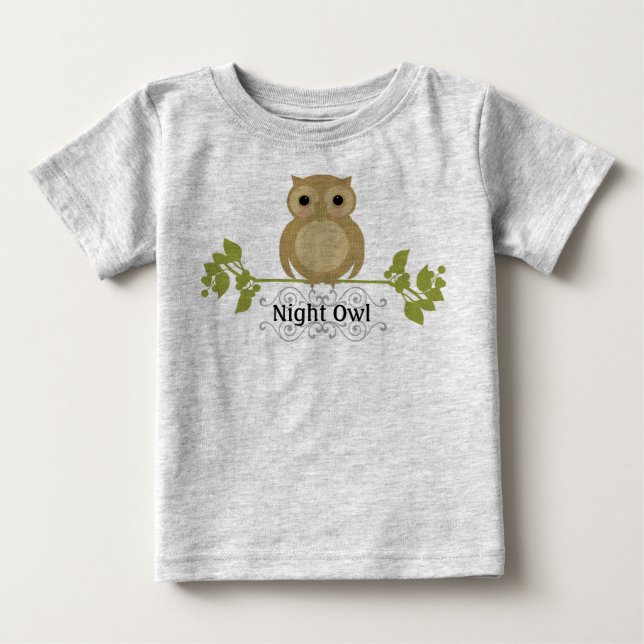 Camiseta De Bebé Night Owl Baby (Anverso)