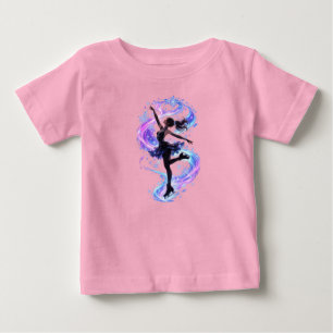 Camiseta De Bebé Niña adorable patinando
