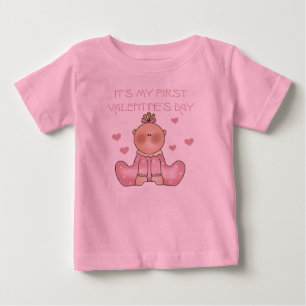 Camiseta De Bebé Niña bebé 1 El día de San Valentín