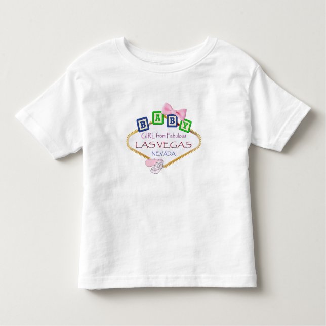 Camiseta De Bebé Niña bebé de Ruffle en Las Vegas Tee (Anverso)