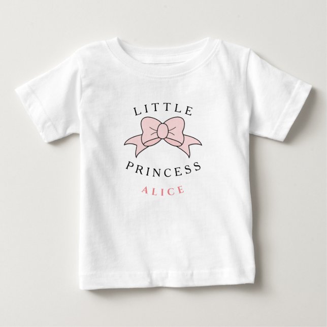 Camiseta De Bebé Niña Bebé Princesa Moderna Personalizada (Anverso)