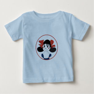 Camiseta De Bebé Niña Bonita con Lazos Rojos Ilustración Infantil