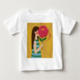Camiseta De Bebé niña con flores