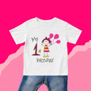 Camiseta De Bebé Niña con globos