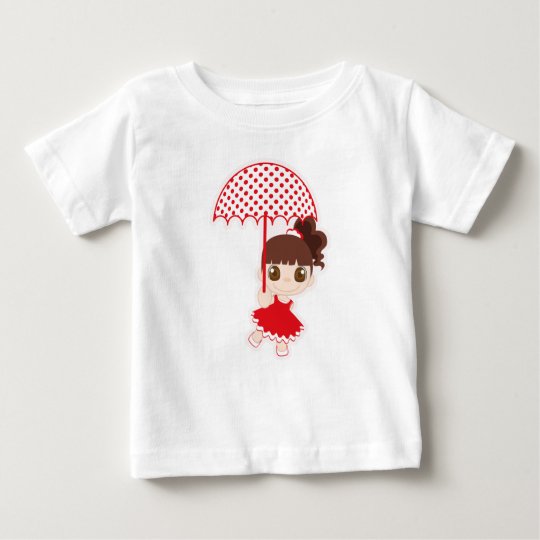Camiseta De Bebé Niña con paraguas