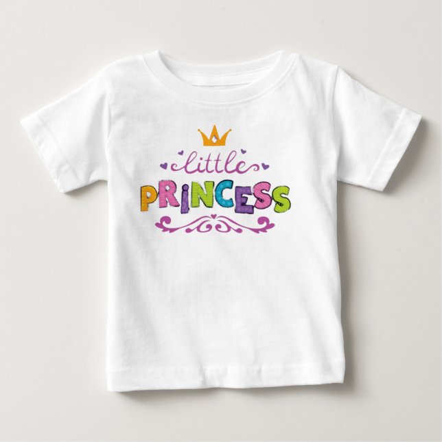 Camiseta de bebé niña corona de princesa linda (Anverso)