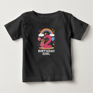 Camiseta De Bebé Niña Cumpleaños Dos Años Cumple 2 Años Cumpleaños