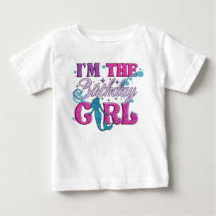 Camiseta De Bebé Niña Cumpleaños Guión Moderno 