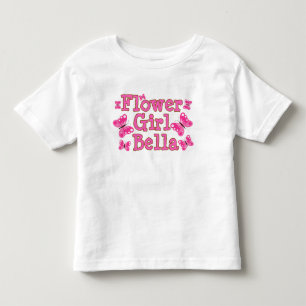 Camiseta De Bebé Niña de flor de mariposa rosa
