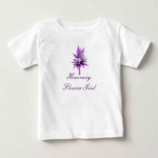 Camiseta De Bebé "Niña de Flor Honoraria" Morple Lily Bouquet (a) (Anverso)