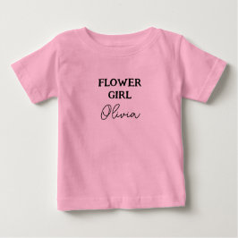 Camiseta De Bebé Niña de flores rosa personalizado