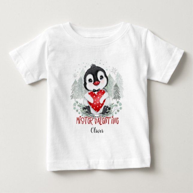 Camiseta De Bebé Niña de mister Valentine personalizada (Anverso)