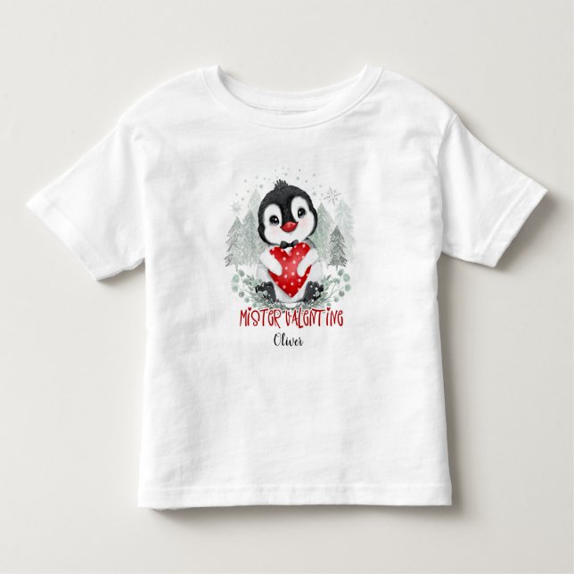 Camiseta De Bebé Niña de Mister Valentine personalizada (Anverso)