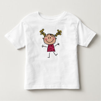 Camiseta De Bebé Niña de palo feliz acuarela vestido rosa elegante