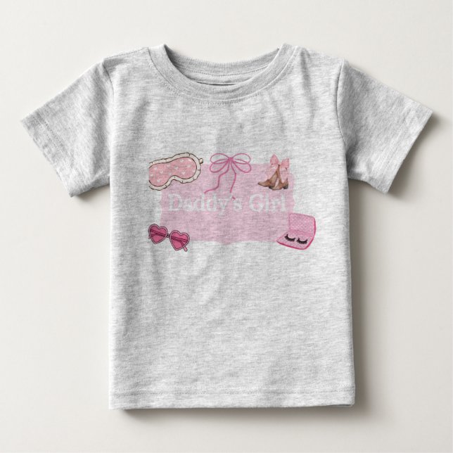 Camiseta de Bebé Niña de Papá (Anverso)
