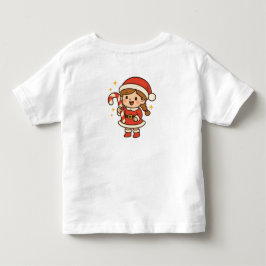 Camiseta De Bebé Niña de Santa pequeña con bastón de caramelo