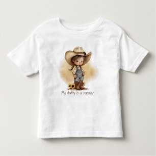 Camiseta De Bebé Niña De Vaquera Mi Papi Es Un Analista