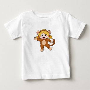 Camiseta De Bebé Niña disfrazada de mono